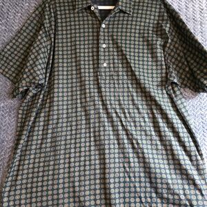 Polo Ralph Lauren Black Green Classic Fit Short Sleeve Polo Shirt XL 100% Cotton